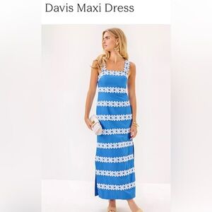 Lilly Pulitzer Davis maxi dress in blue and white. NWT!!